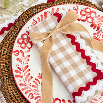 Oat Velvet Bow (Set of 4) - 20cm