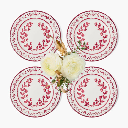 Burgundy Josephine Starter Plates (Set of 4)