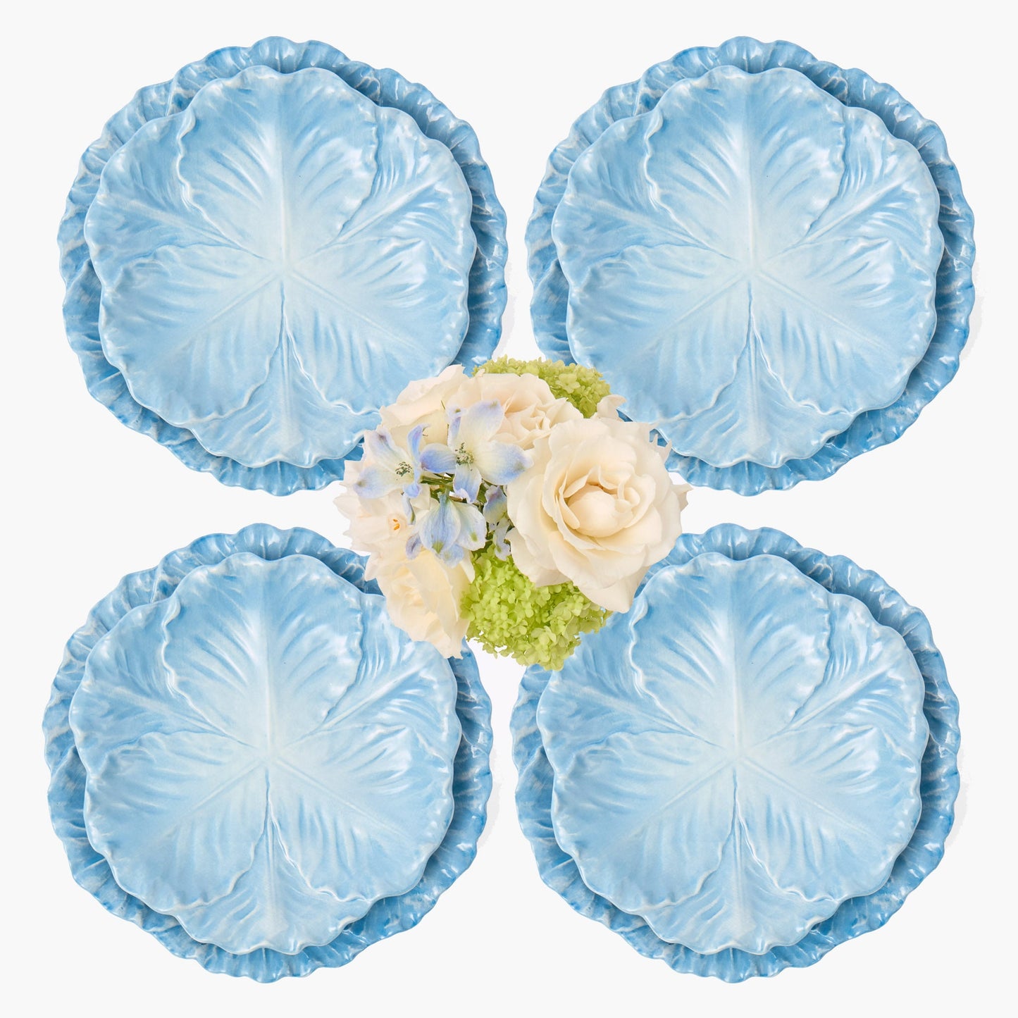Serena Cabbage Dinner & Starter Plates (Set of 8)