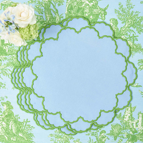Blue & Green Lily Placemats (Set of 4)