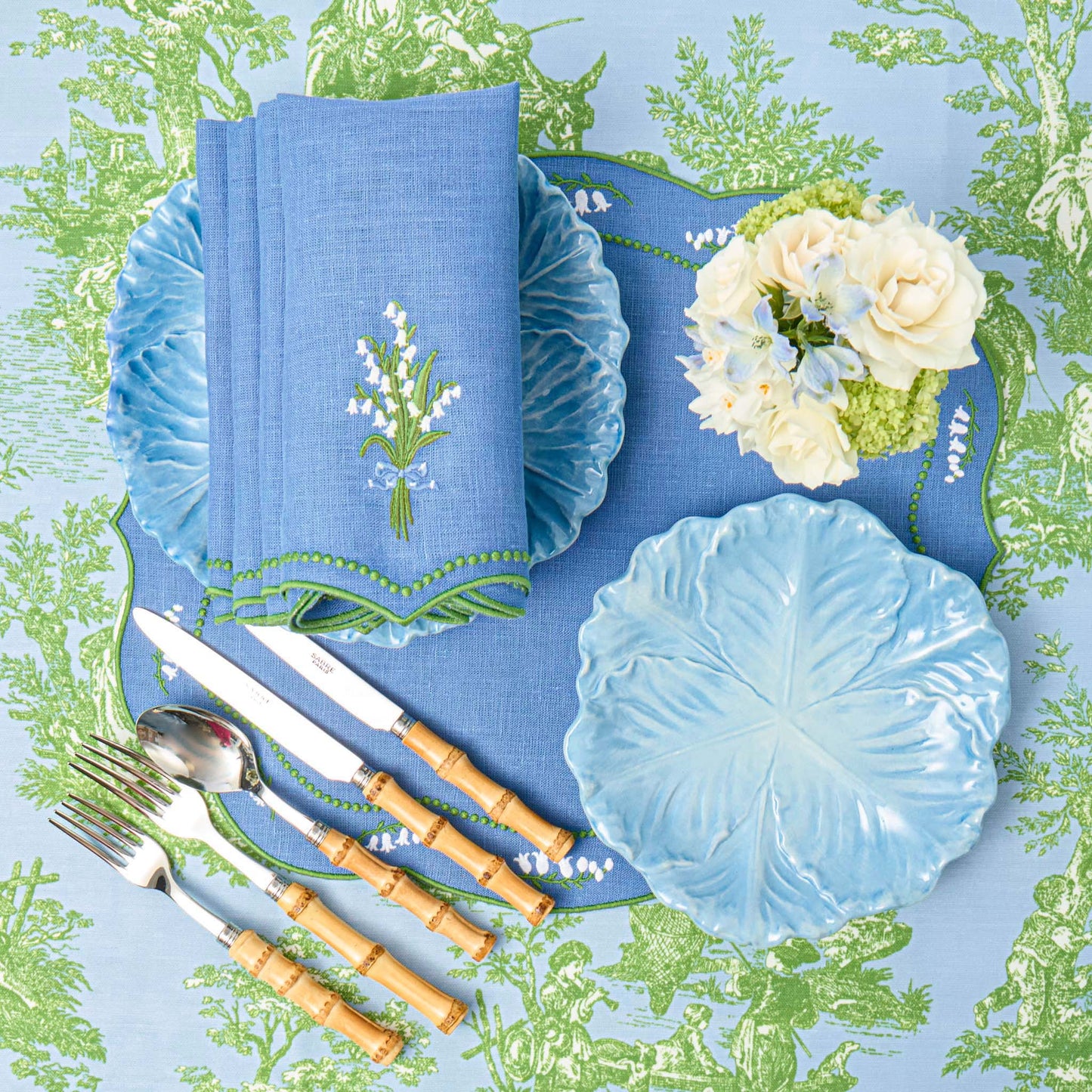 Serena Cabbage Dinner & Starter Plates (Set of 8)