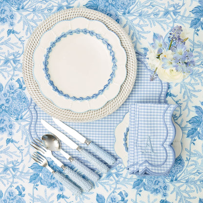 Blue Laurel Dinner Plates (Set of 4)