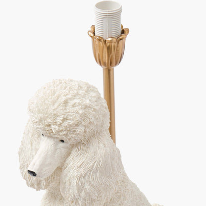 Fifi Poodle Rechargeable Lamp with Pink Lotus Shade (18cm)