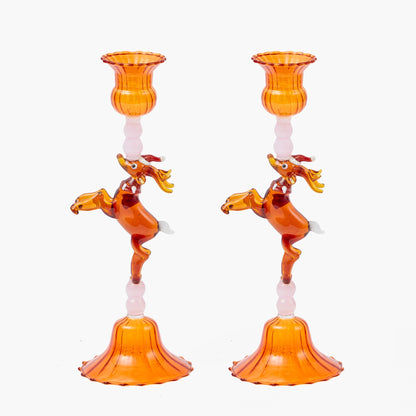 Bambi Glass Candle Holder (Pair)