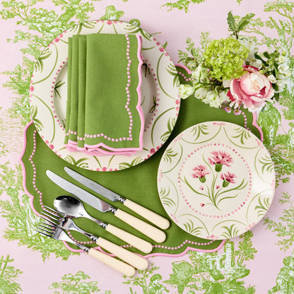 Green & Pink Gisele Napkins (Set of 4)