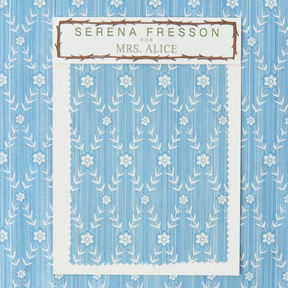 Blue Theodora Trellis Fabric
