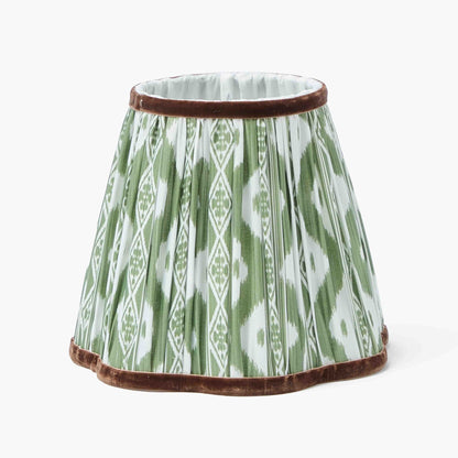 Olive & Chocolate Ikat Lampshade (18cm)