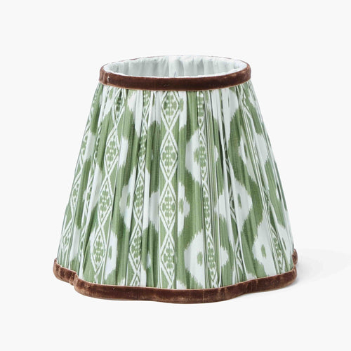 Olive & Chocolate Ikat Lampshade (18cm)
