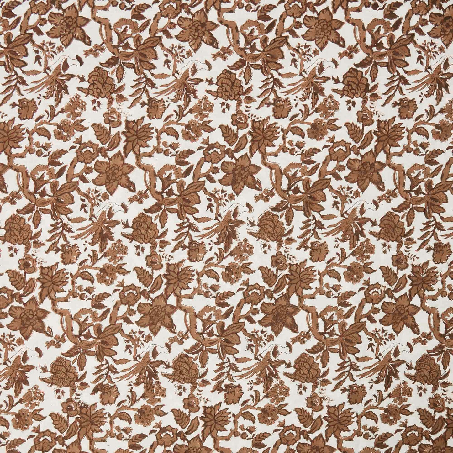 Chocolate Floral Pheasant Tablecloth