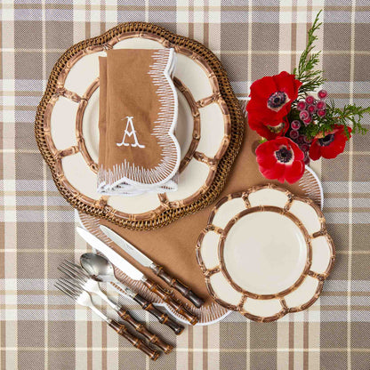 Petal Burnt Bamboo Starter Plate