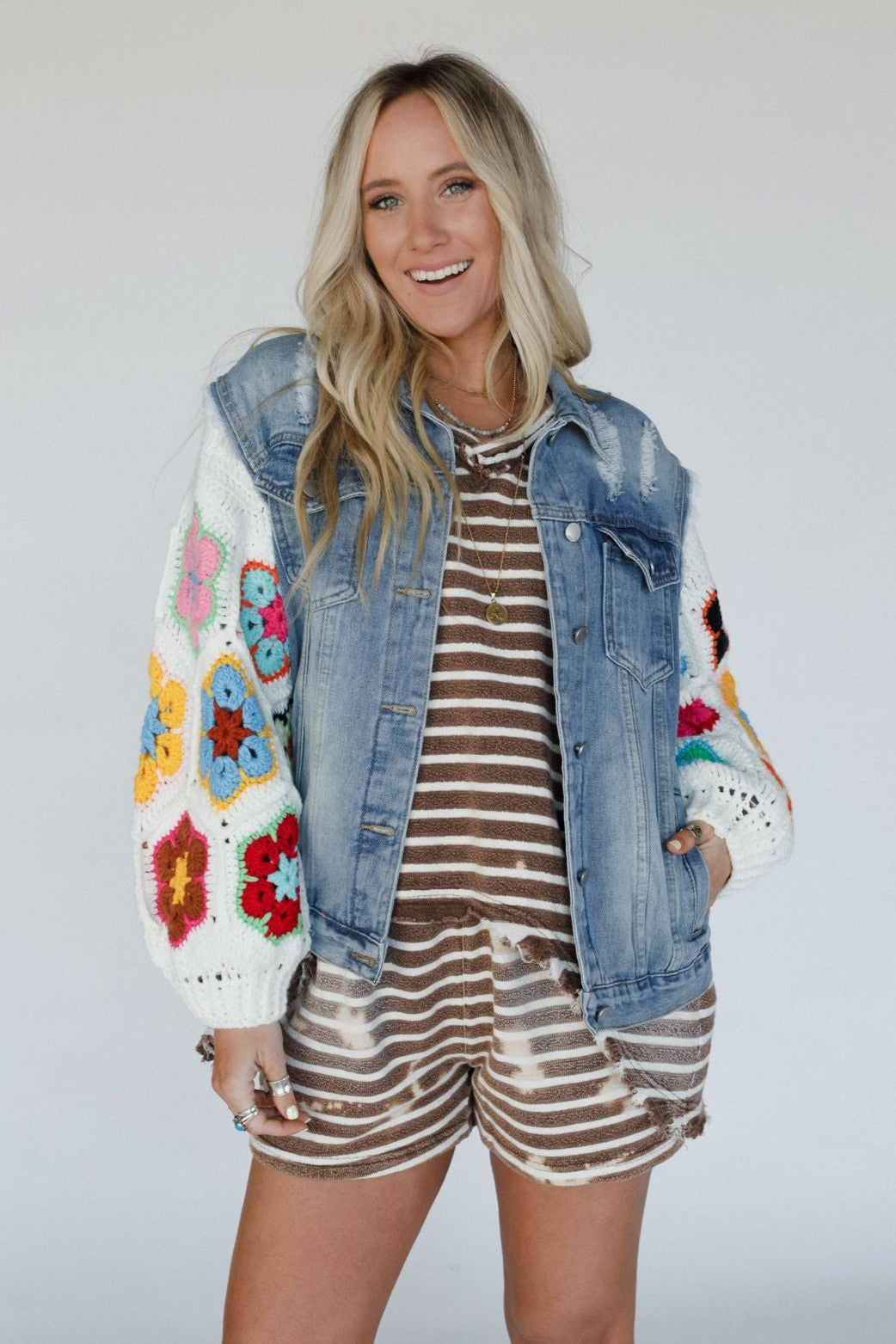 Boho Bloom Crochet Jacket - Ivory - Pre Order
